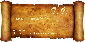 Tatai István névjegykártya